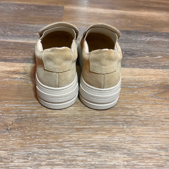 Vagabond Plateform Womens Shoe Beige Loafer Slip On Size 7 - Picture 3 of 7